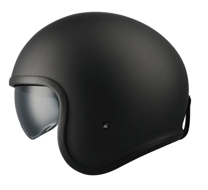 SGI Raven Matt Black Open Face Motorcycle Helmet