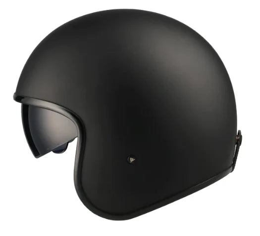 SGI Shadow Matt Black Open Face Motorcycle Helmet