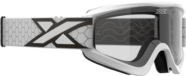 Eks Brand Flat Out Clear Goggle White/Black Clear - 067-60450