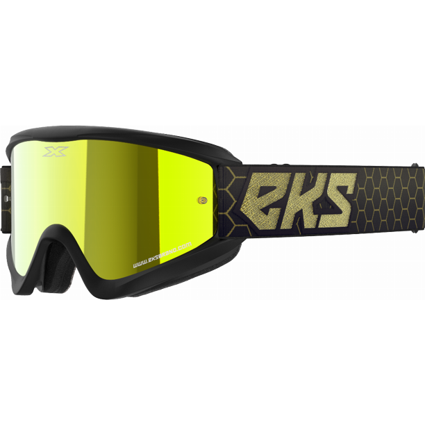 EKS Brand® 067-60515 - Flat Out Series Goggles (Black/Gold Metallic)