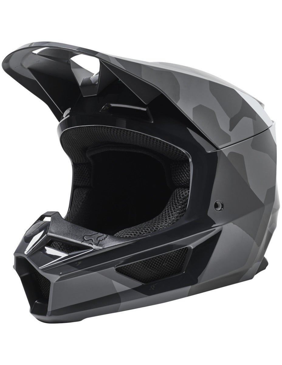 Fox V1 Bnkr Black Motocross Motorcycle Helmet