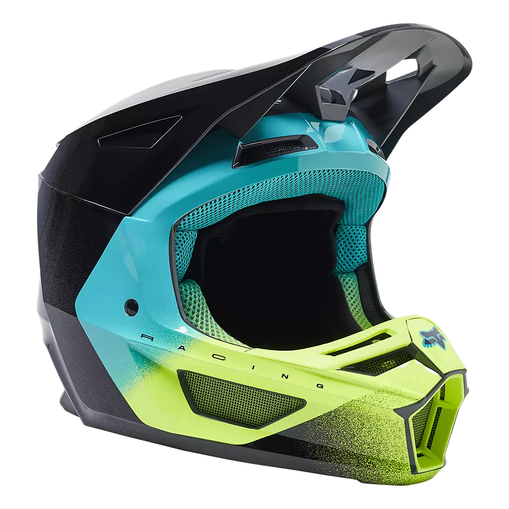 Fox V2 Rkane Helmet Gray/Yellow