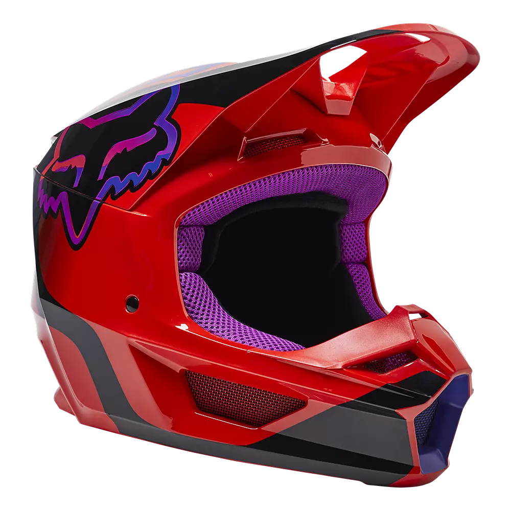 Fox V1 Venz Helmet Red Fluo