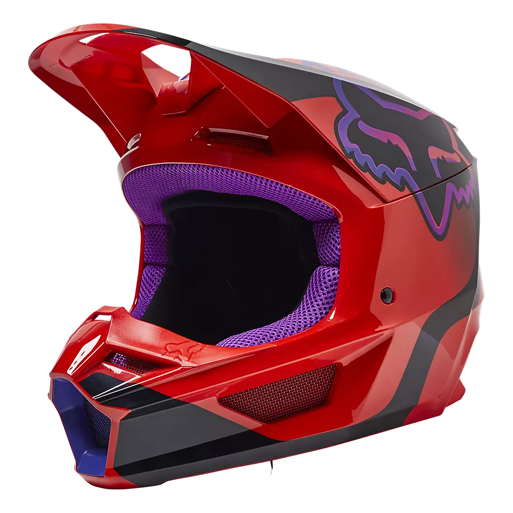 Fox V1 Venz Helmet Red Fluo