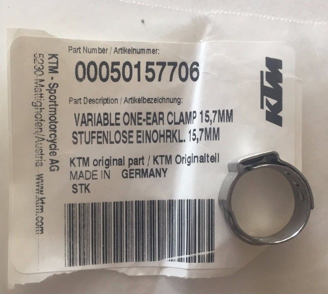 VARIABLE ONE-EAR CLAMP 15.7MM 00050157706