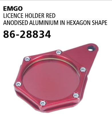 Emgo Hex Sport Licence Holder Red