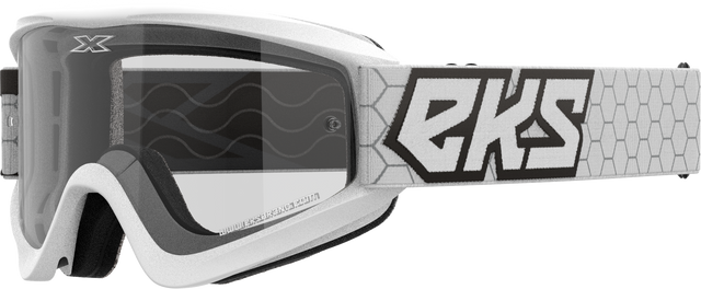 Eks Brand Flat Out Clear Goggle White/Black Clear - 067-60450