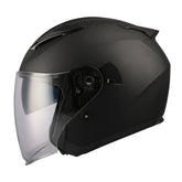 SGI Revo Matt Black Open Face Motorcycle Helmet