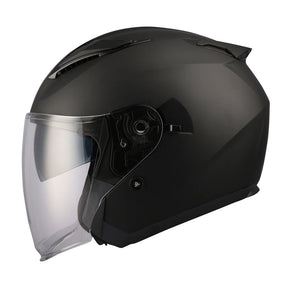 SGI Revo Matt Black Open Face Motorcycle Helmet