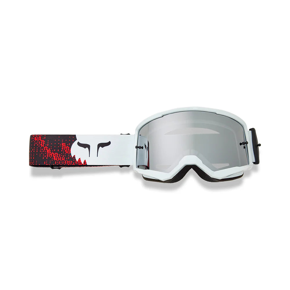FOX Main Kairos Mirrored Lens Goggles - Spark -White/Red
