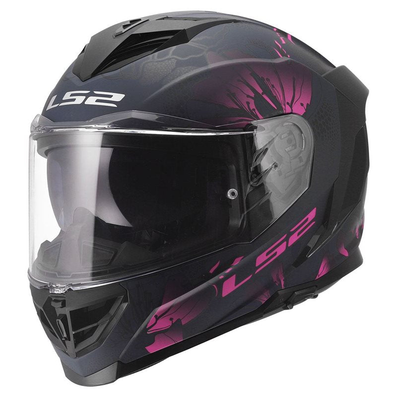 LS2 FF818 Storm 3 Burst Motorcycle Helmet (Pink)