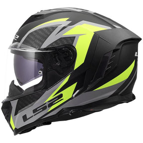 LS2 FF818 Storm 3 Dynamo Motorcycle Helmet (Black|Hi Viz Yellow)