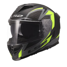 LS2 FF818 Storm 3 Dynamo Motorcycle Helmet (Black|Hi Viz Yellow)