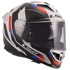 LS2 FF818 Storm 3 Sporty Motorcycle Helmet (White|Blue|Red)