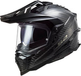 LS2 MX701 Explorer Carbon Solid Dual Sport Motorcycle Helmet