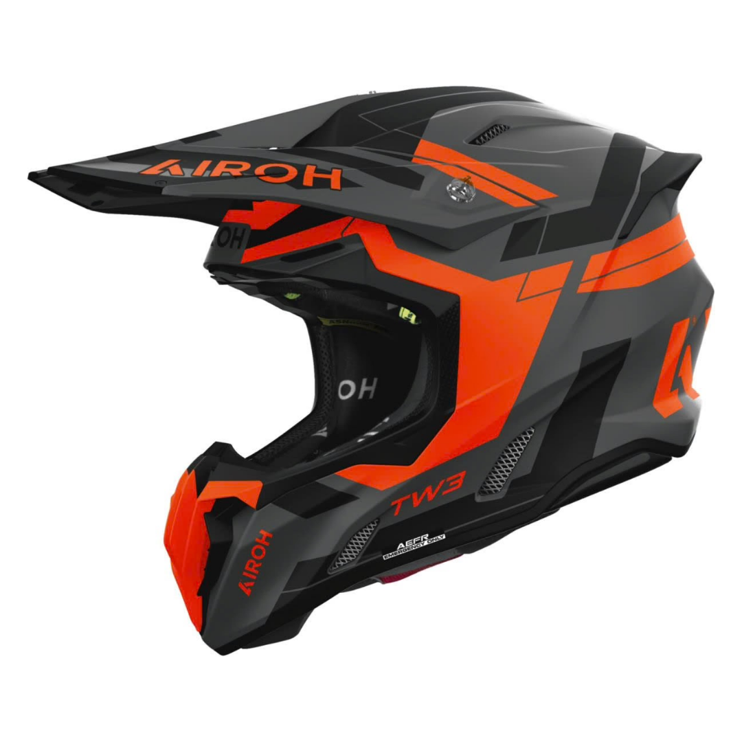 Airoh Twist 3 Dynasty Motocross Helmet - Orange Matt