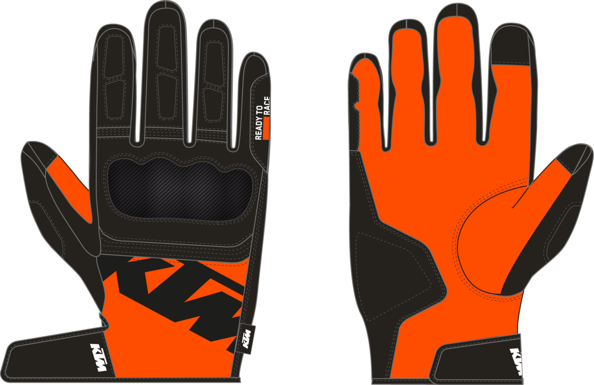 KTM TWO 4 RIDE V3 GLOVES - BLACK/GREEN