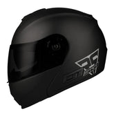 SGI Fusion Matt Black Modular Motorcycle Helmet