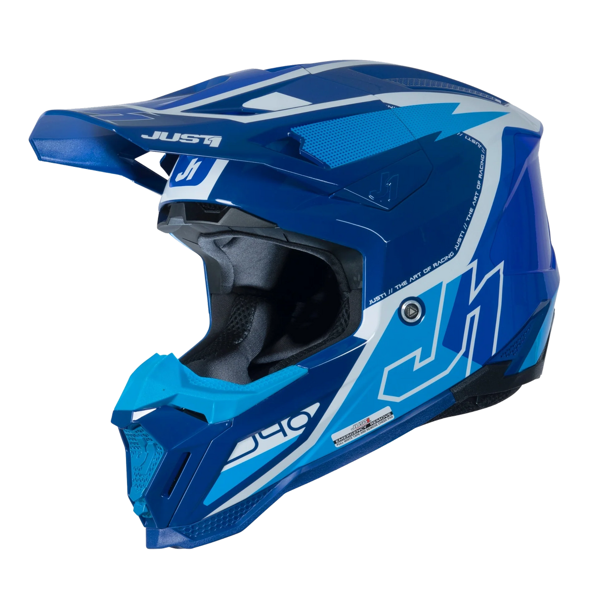 JUST1 J40 Helmet - Flash Blue/White