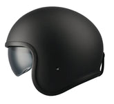 SGI Raven Matt Black Open Face Motorcycle Helmet