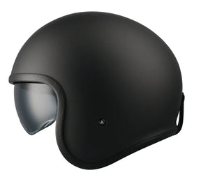 SGI Raven Matt Black Open Face Motorcycle Helmet