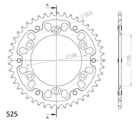 SUPERSPROX STEALTH REAR SPROCKET RST-899:45-ORG