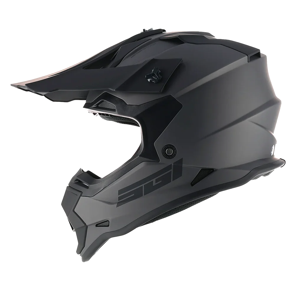 SGI Rapid Youth MX Gun-Metal Motocross Helmet - YL