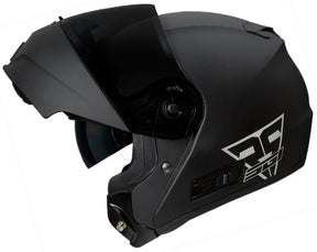 SGI Fusion Matt Black Modular Motorcycle Helmet