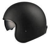 SGI Shadow Matt Black Open Face Motorcycle Helmet