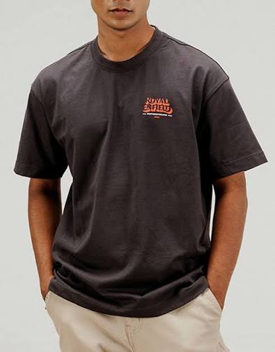 Royal Enfeild The Knockout Tee - Charcoal