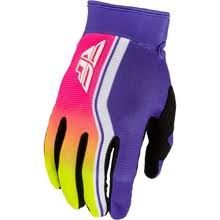 GLOVES F-16 RAZE PURPLE/RED/YELLOW