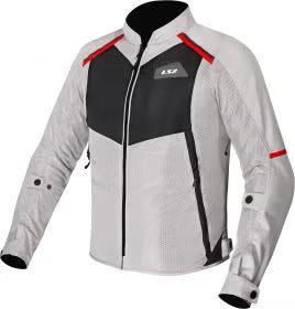 LS2 Breeze Man Jacket - Grey/Black/Red