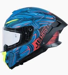 Just1 J-STR Helmet Titan Red / Blue / Black Matte