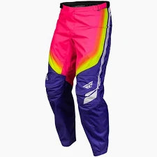 PANTS YTH F-16 RAZE PURPLE/RED/YELLOW 30