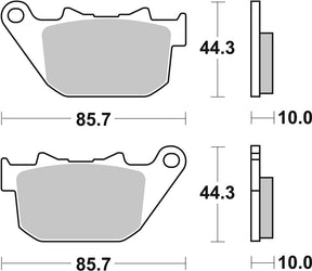 Brake Pads FA387 SBS 808H.LS