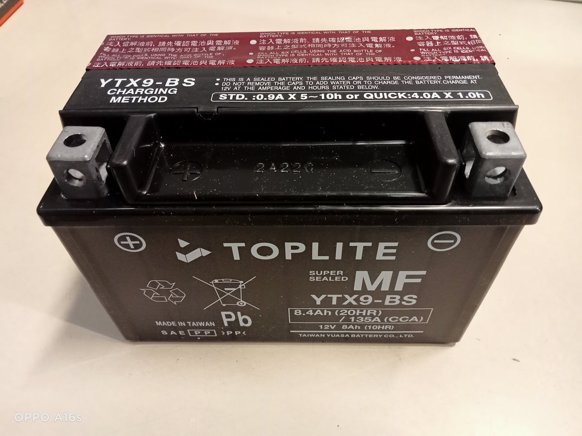 BATTERY TOPLITE YTX9BS